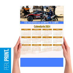 calendario afiche con impresion personalizada