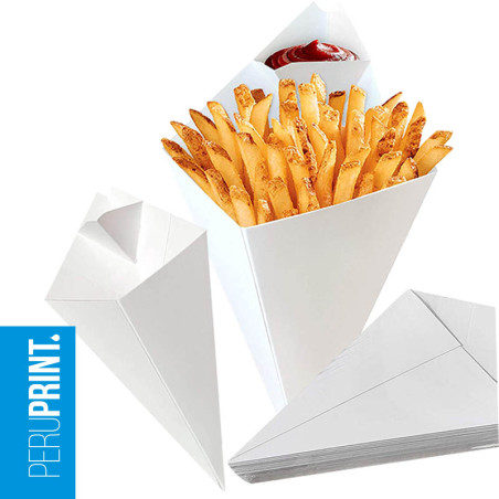 cono para papas con impresion personalizada